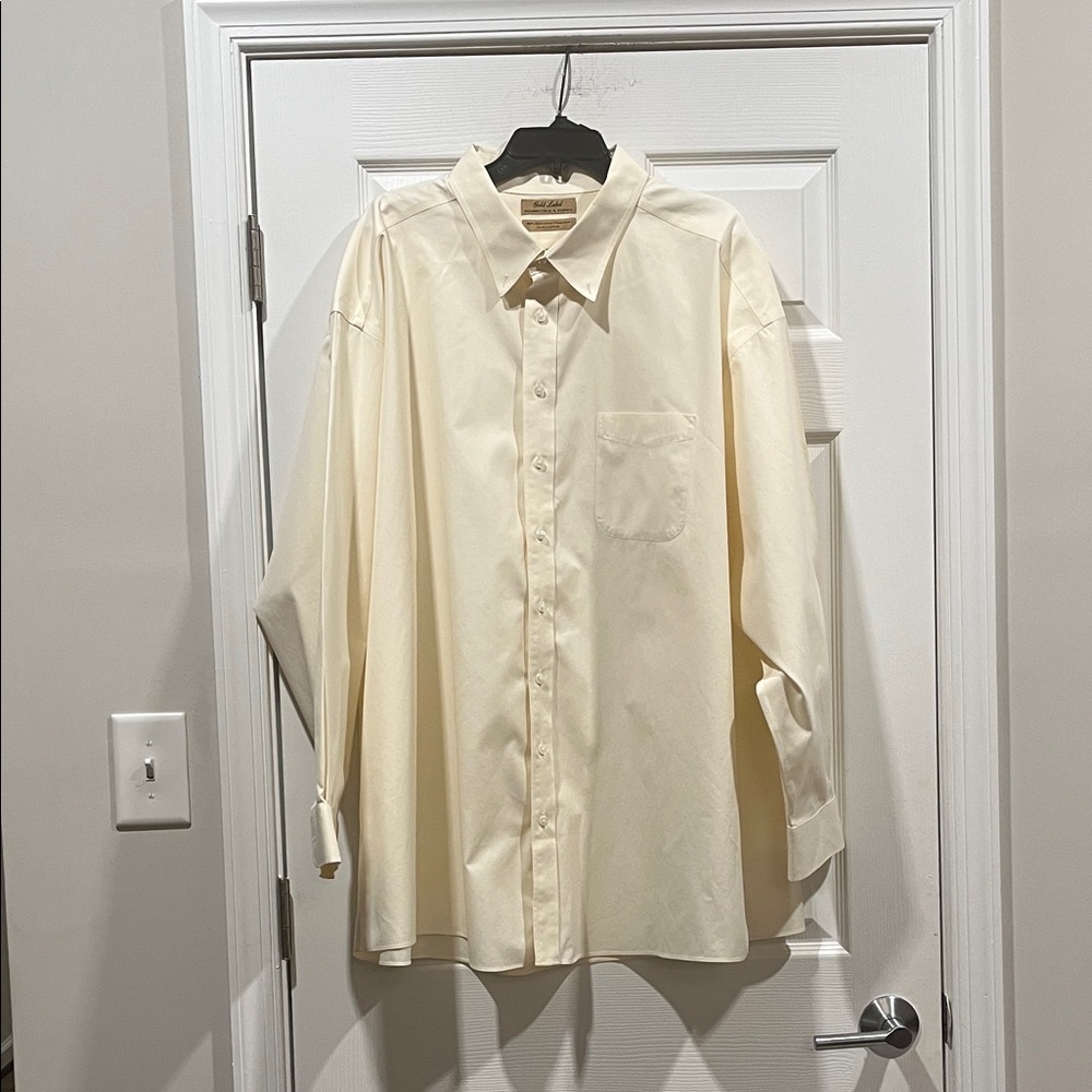 Gold Label‎ Round Tree And Yorke Classic Dress Shirt 100% Cotton Size 20/36 Tall
